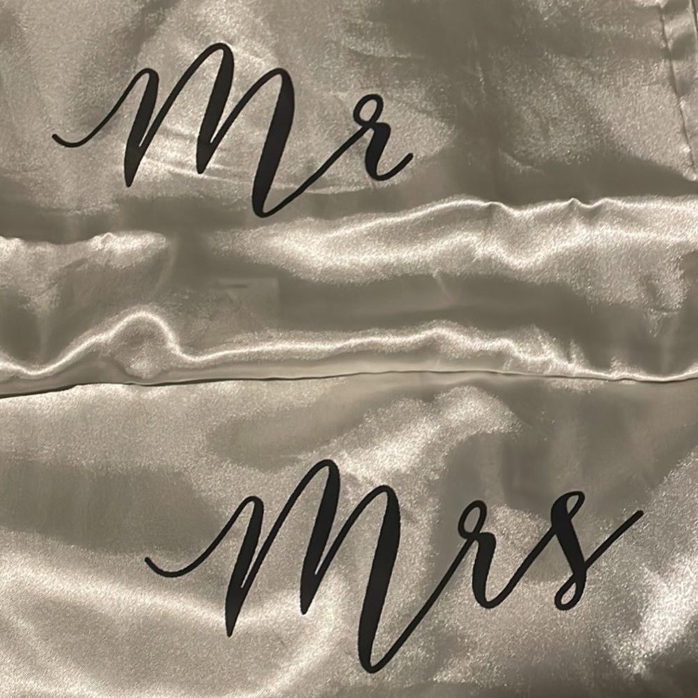Mr. and Mrs. Satin Pillowcases